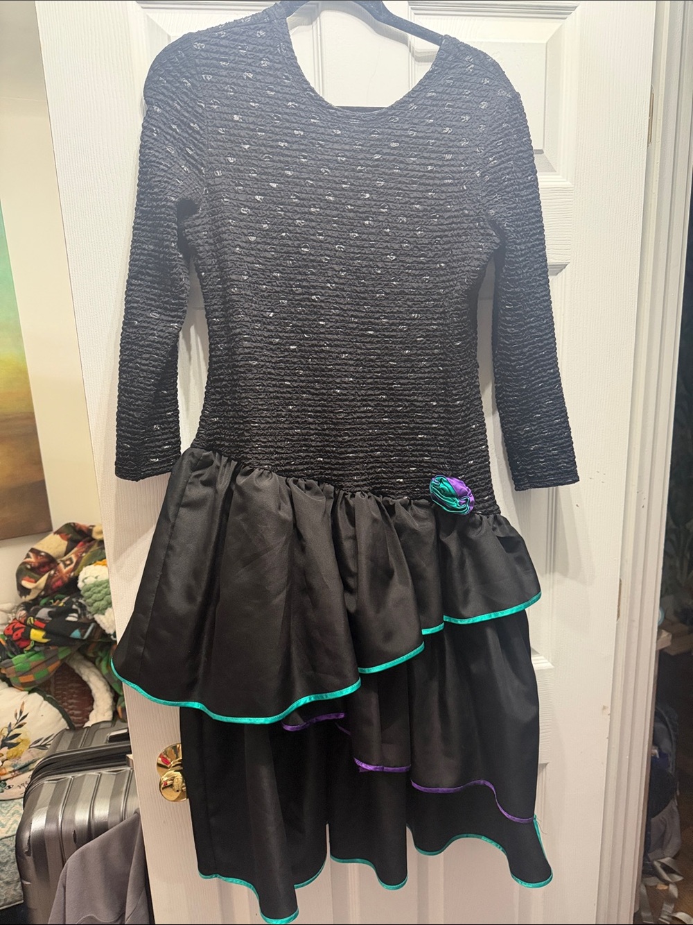 Real 80's Prom Dress Size 12 - rip in one of the ruffles